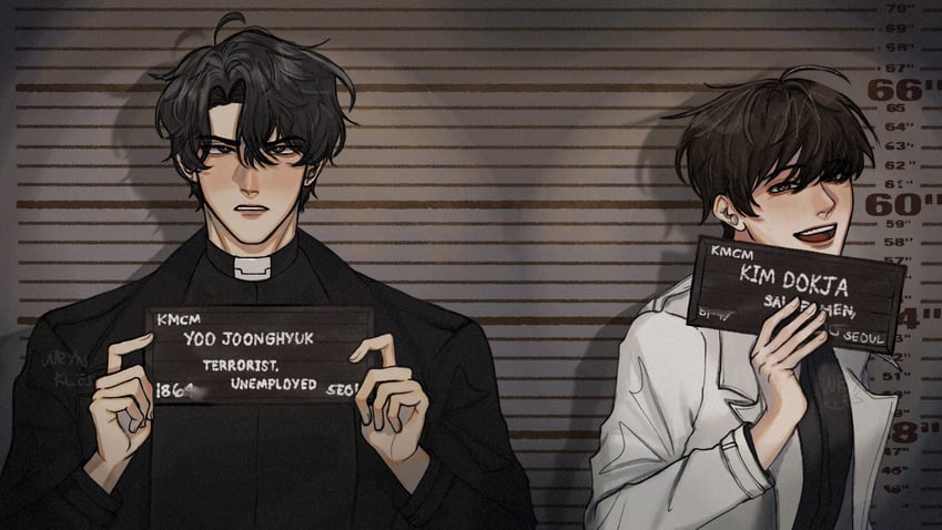 kim dokja and yoo joonghyuk (omniscient reader's viewpoint and 1 more) drawn by wrynnnnn