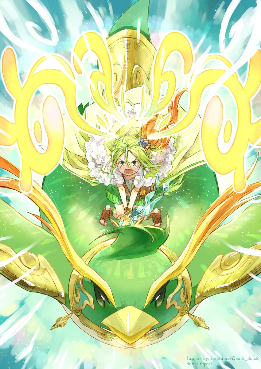 pilica descendant of gusto, spiritual beast rampengu, and daigusto laplampilica (yu-gi-oh!) drawn by mizutama_(mizutamalion)
