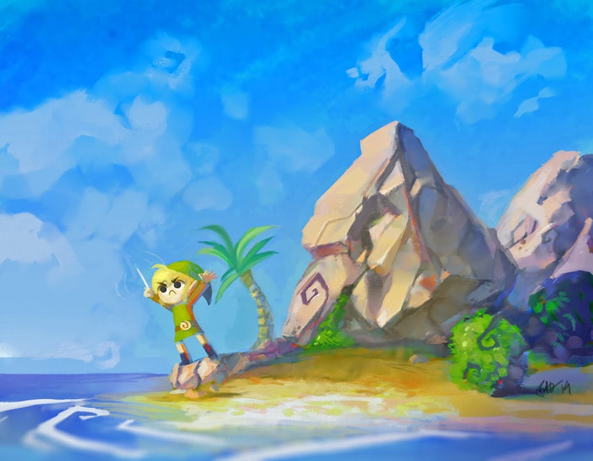 link (the legend of zelda and 1 more) drawn by phil_dragash
