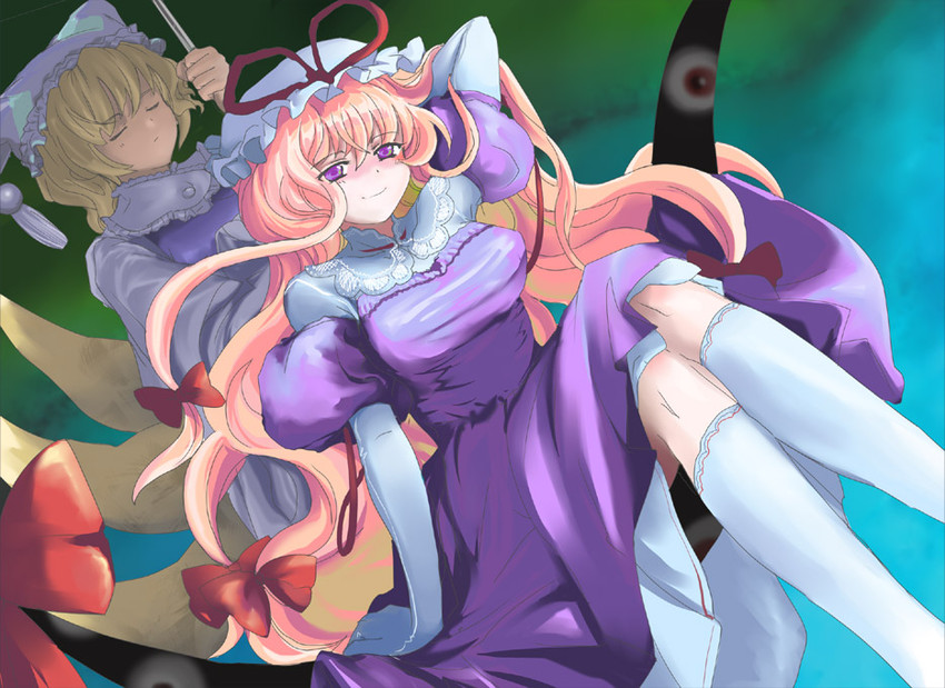 yakumo yukari and yakumo ran (touhou) drawn by nanami_sano