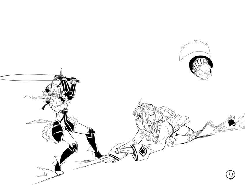 la pucelle and cranberry (mahou shoujo ikusei keikaku and 1 more) drawn by edoya_pochi