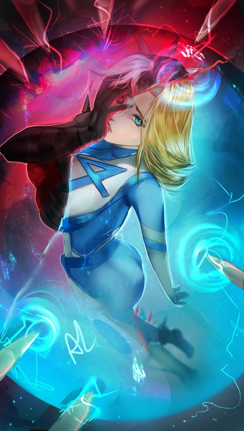 sue storm and malice (marvel and 2 more) drawn by arialla_draws
