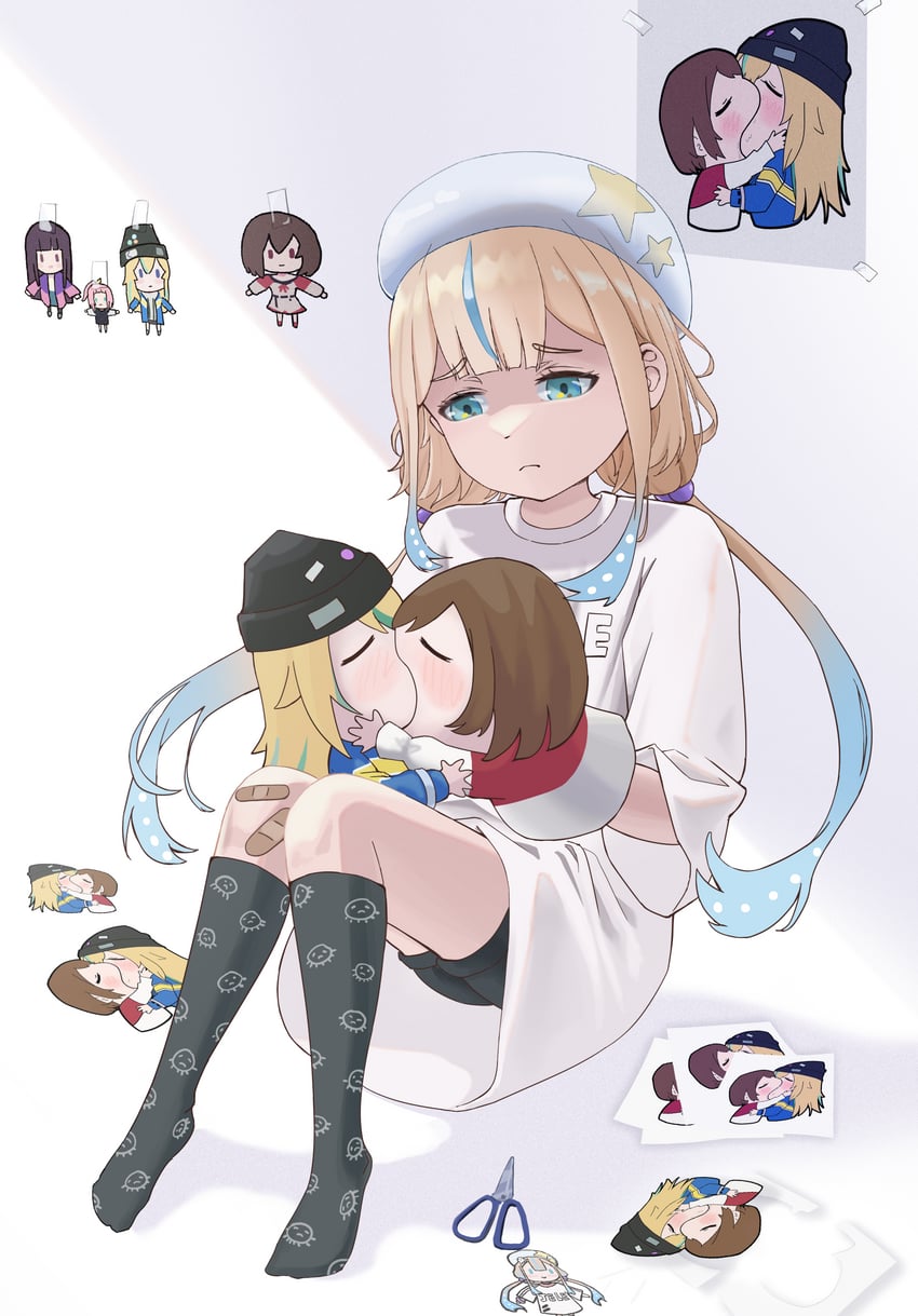 yamanouchi kano, kouzuki mahiru, and jelee-chan (yoru no kurage wa oyogenai) drawn by ngoc