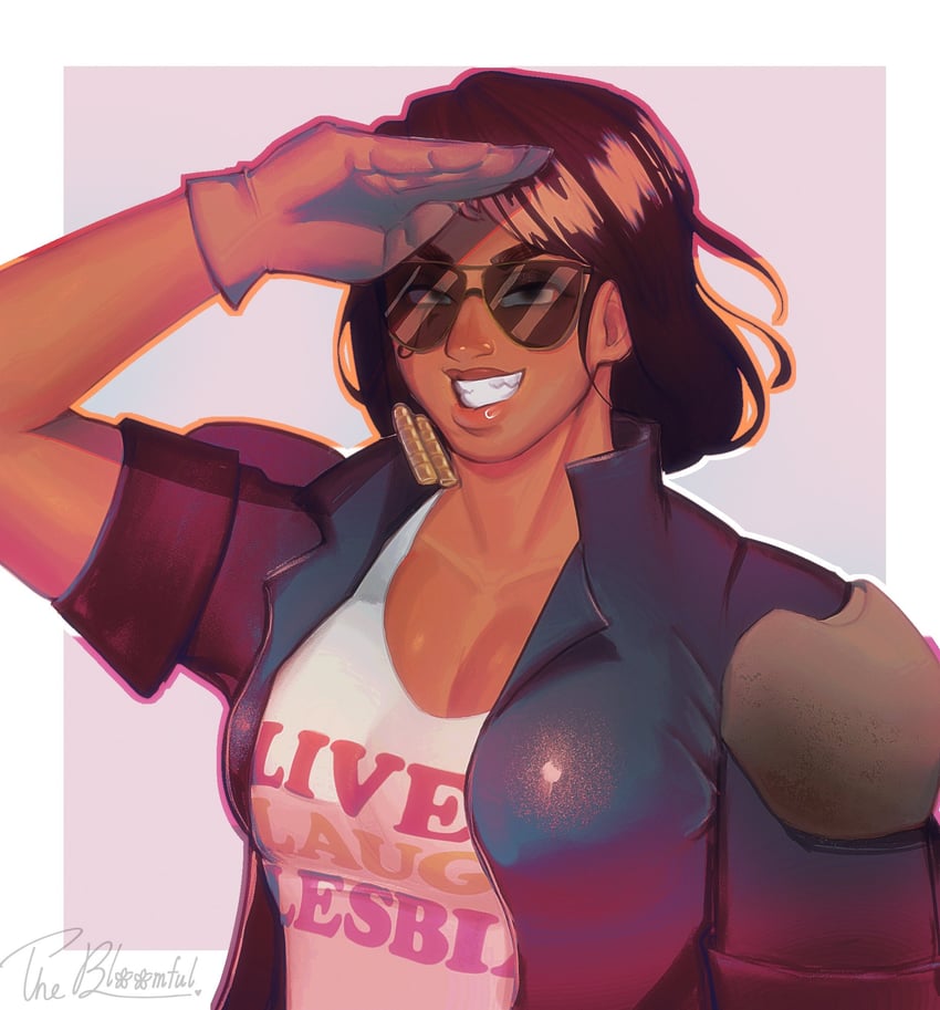 pharah and aviator pharah (overwatch and 1 more) drawn by bloomful