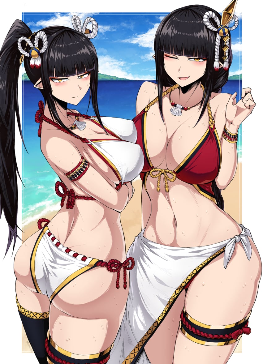 hinoa and minoto (monster hunter and 1 more) drawn by shimure_(460)