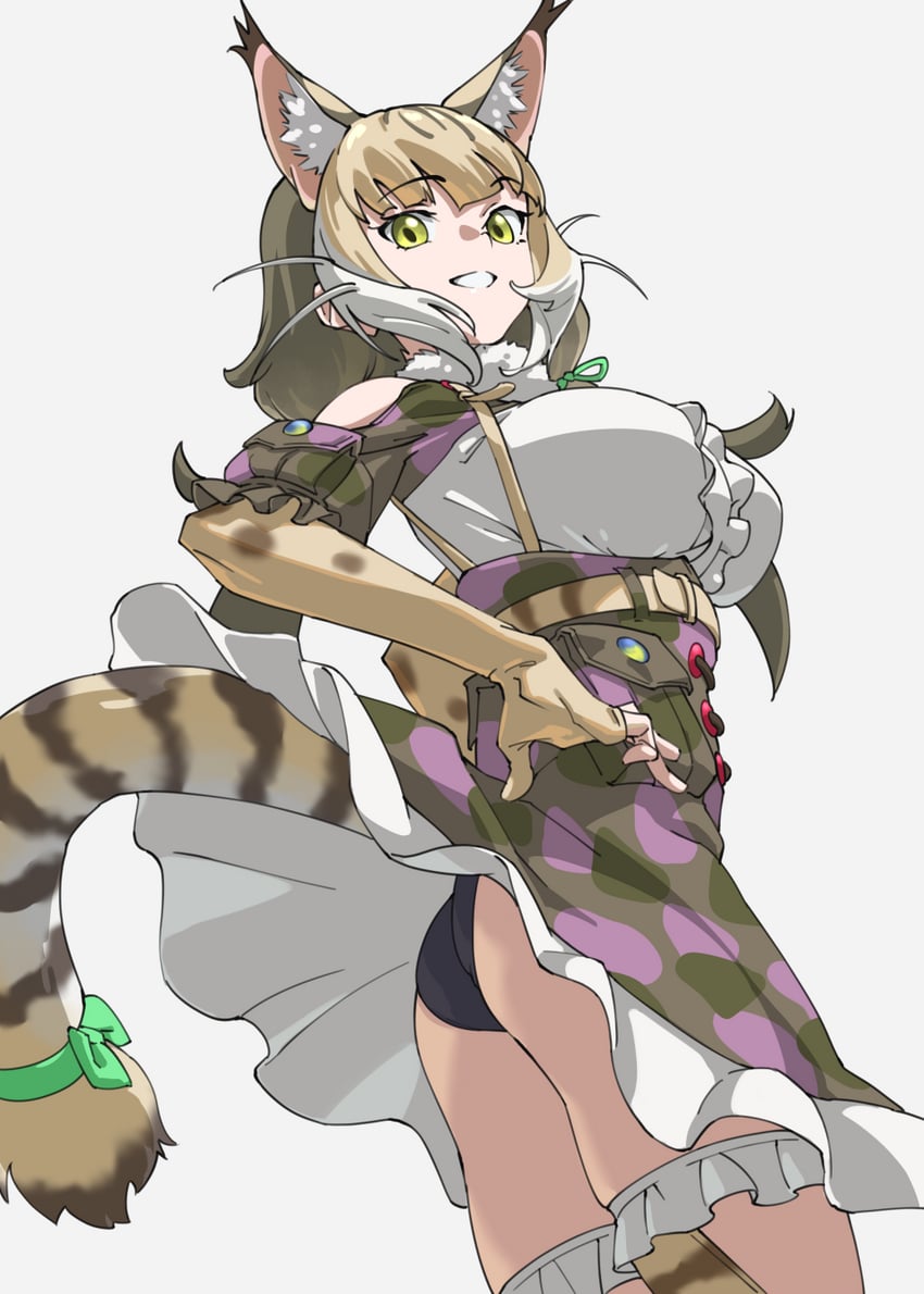 jungle cat (kemono friends and 1 more) drawn by tanabe_(fueisei)