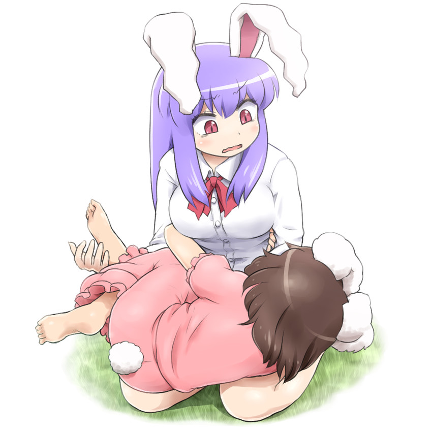 reisen udongein inaba and inaba tewi (touhou) drawn by shirosato