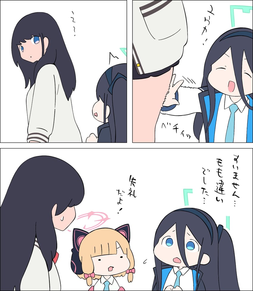 aris, momoi, and takarada rikka (blue archive and 2 more) drawn by hong_hongcha