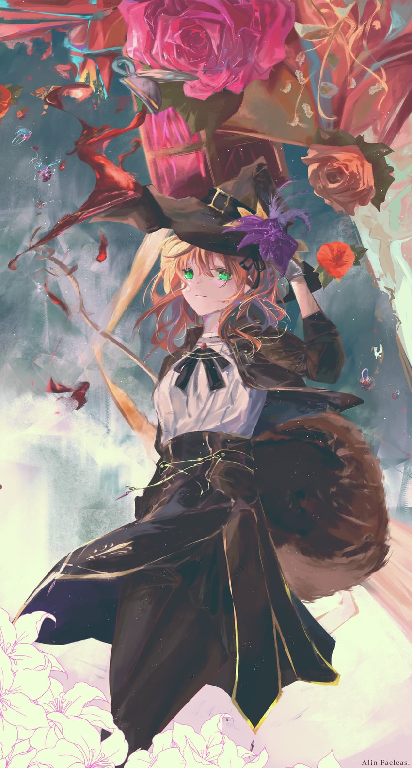 ayunda risu (hololive and 1 more) drawn by alinfaeleas