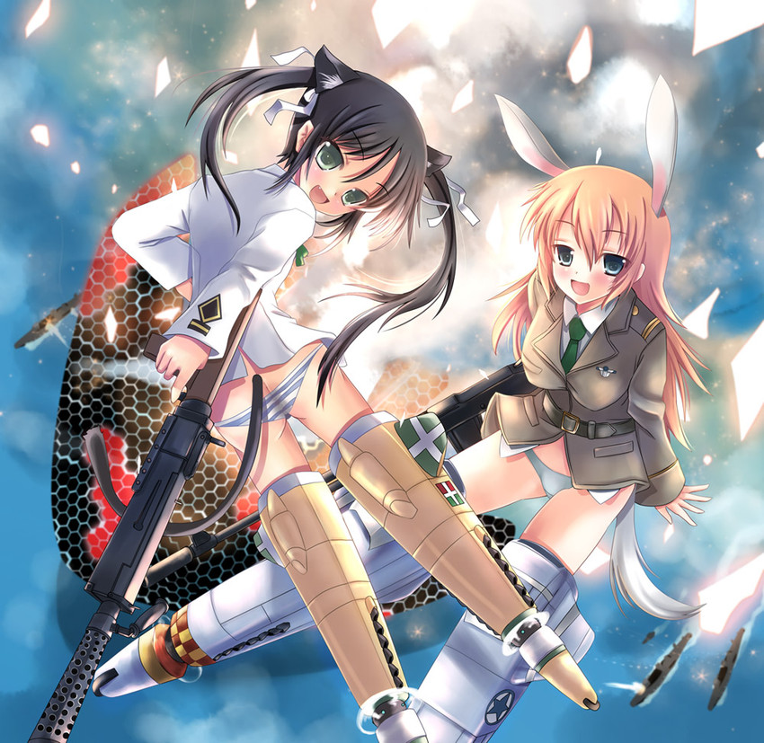 charlotte e. yeager, francesca lucchini, and neuroi (world witches series and 1 more) drawn by xephonia