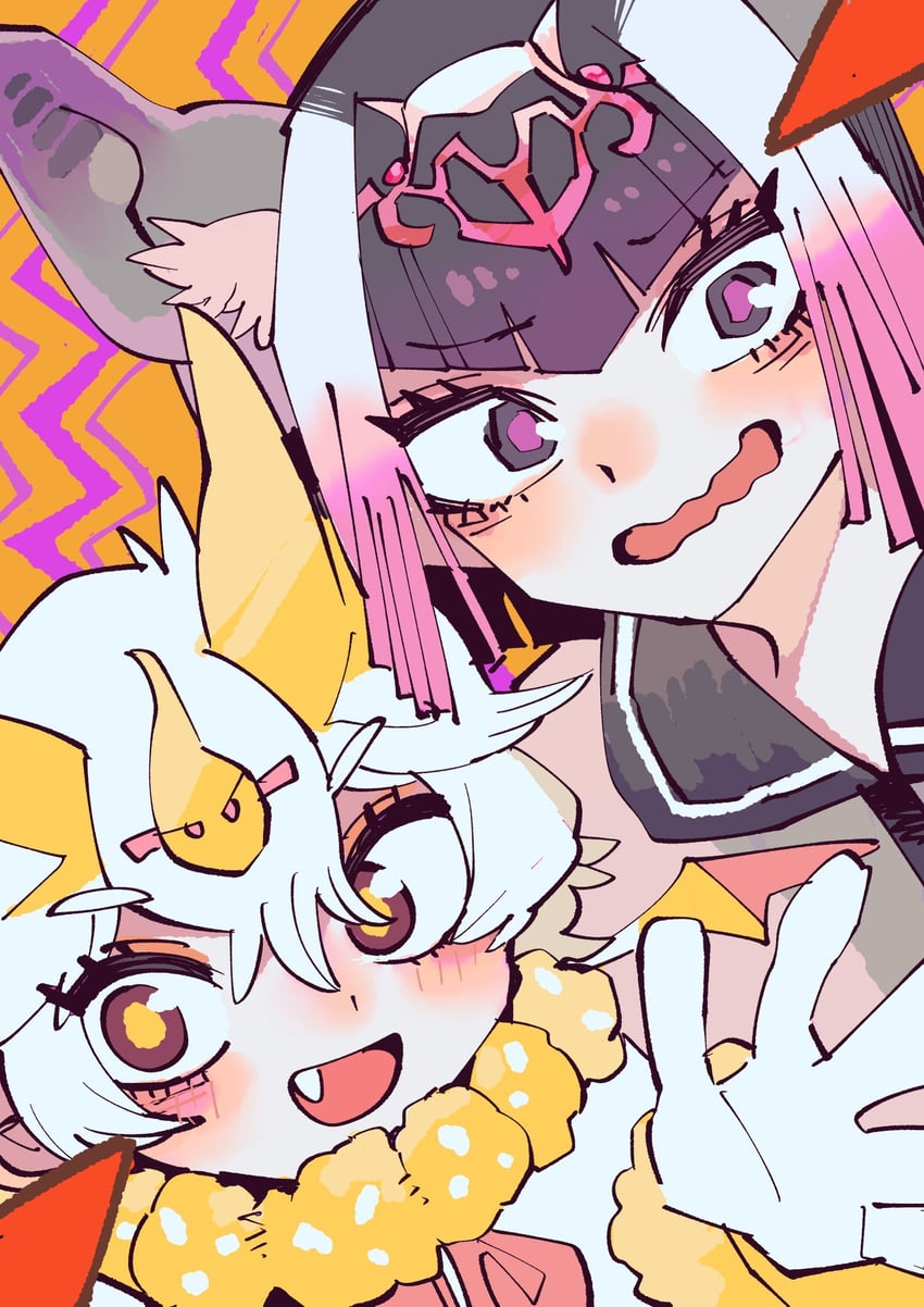 common vampire bat and honduran white bat (kemono friends) drawn by kanmoku-san