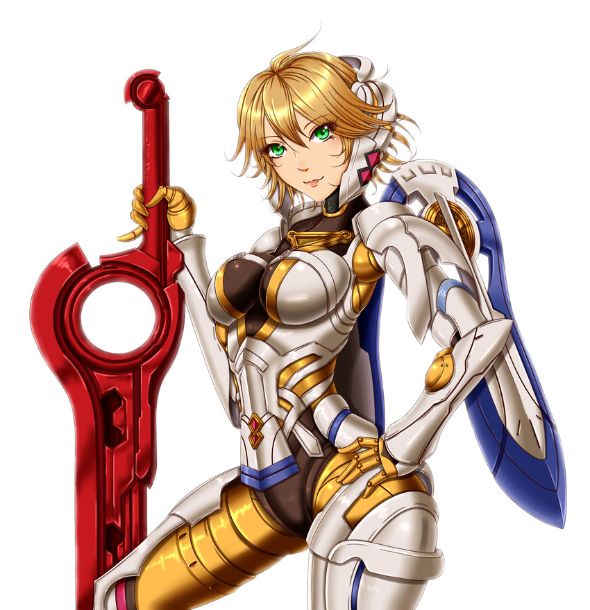 fiora and mecha-fiora (xenoblade chronicles and 1 more) drawn by iforher