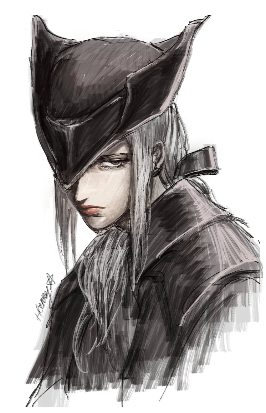 lady maria of the astral clocktower (bloodborne) drawn by hanny_(uirusu_chan)