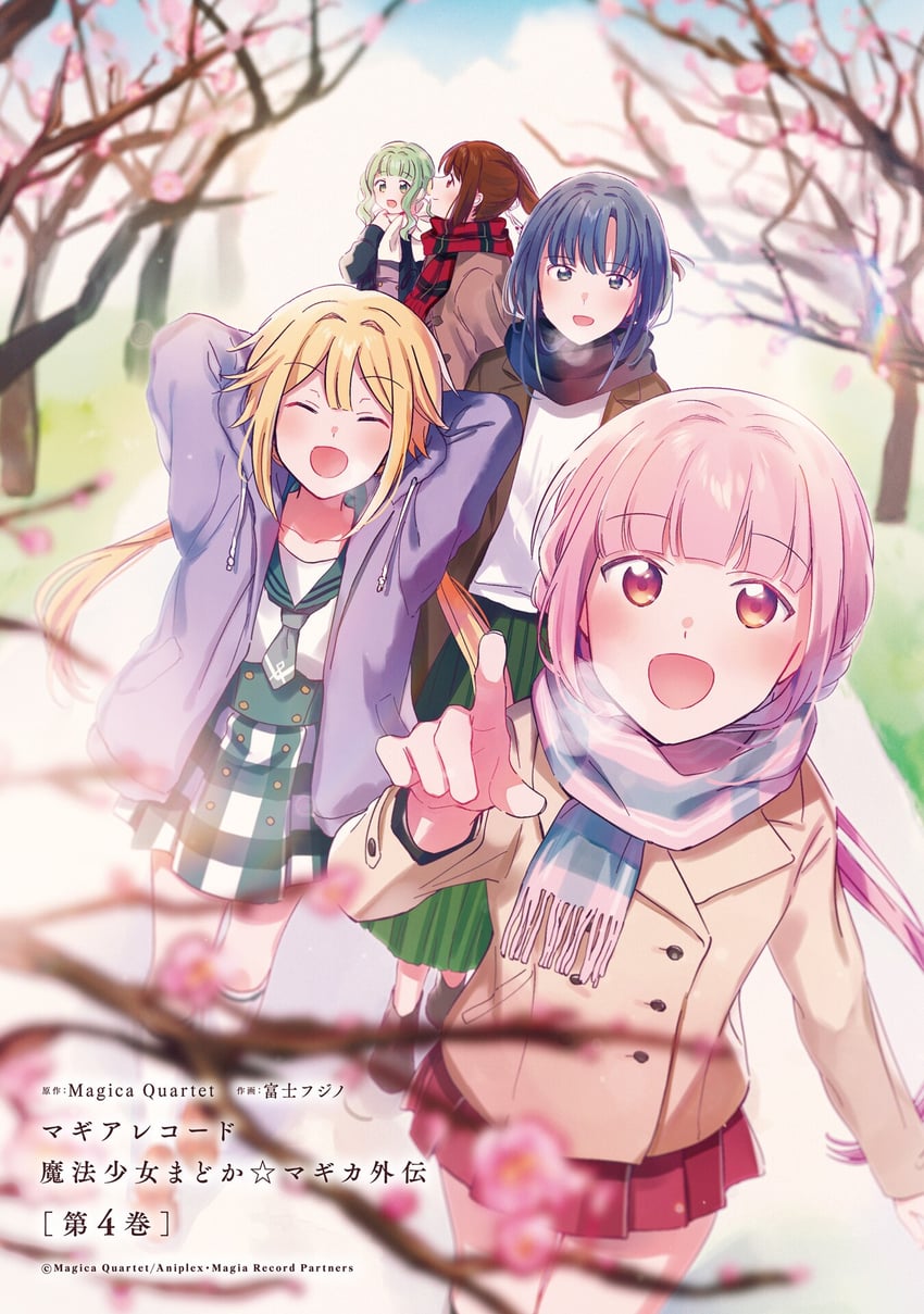 tamaki iroha, nanami yachiyo, futaba sana, yui tsuruno, and mitsuki felicia (mahou shoujo madoka magica and 1 more) drawn by fuji_fujino