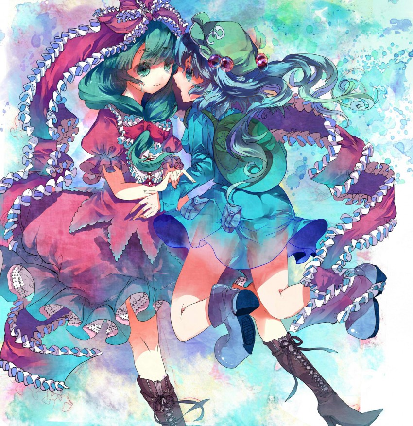 kawashiro nitori and kagiyama hina (touhou) drawn by hoshika_ranoe