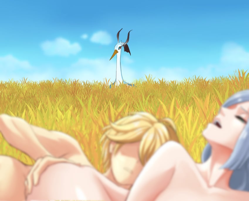 aether, shenhe, xianyun, and cloud retainer (genshin impact) drawn by luizhtx