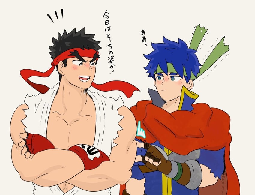 ryu and ike (fire emblem and 3 more) drawn by ya_tudoki15