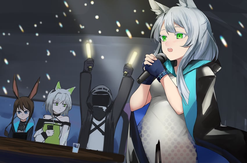 doctor, amiya, kal'tsit, and rosmontis (arknights) drawn by ao_oni_(onioni-aoi)