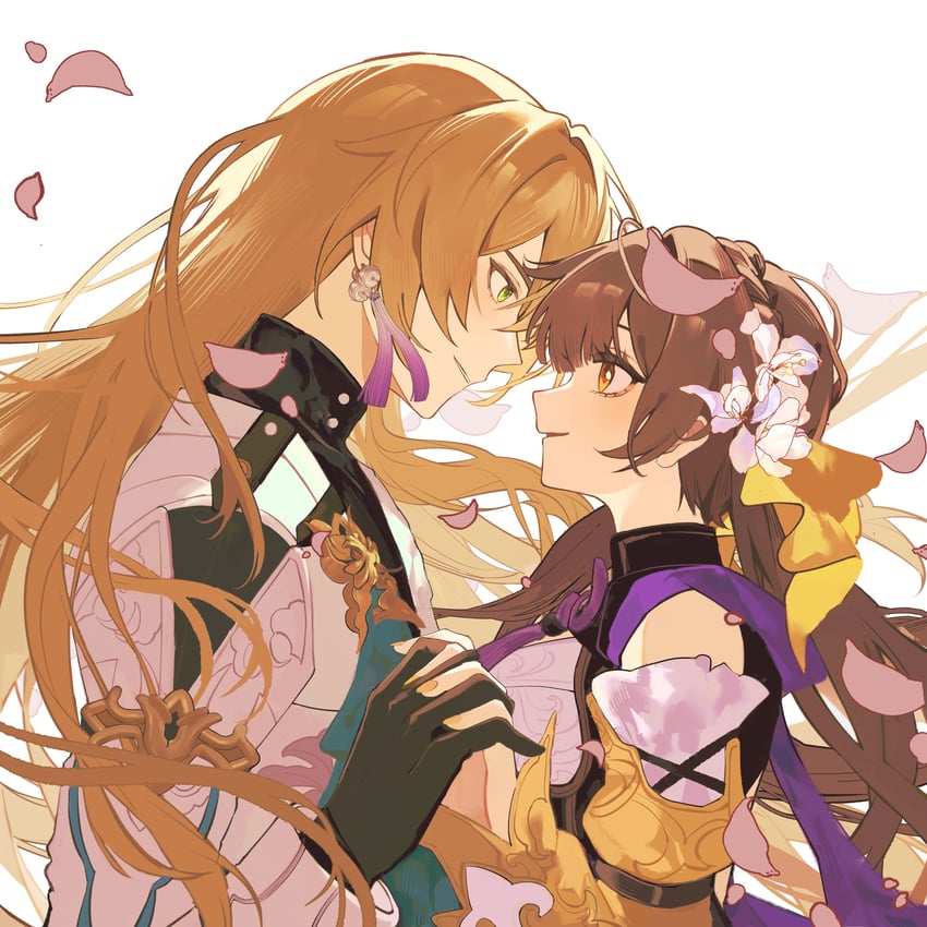 luocha and sushang (honkai and 1 more) drawn by hi_to_sama