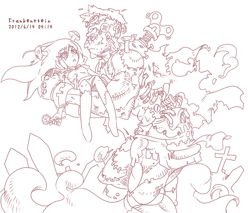 frankenstein's monster (original and 1 more) drawn by yanagi_yagiaji