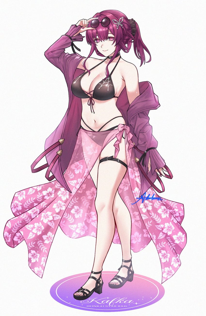 kafka (honkai and 1 more) drawn by hal_aluha