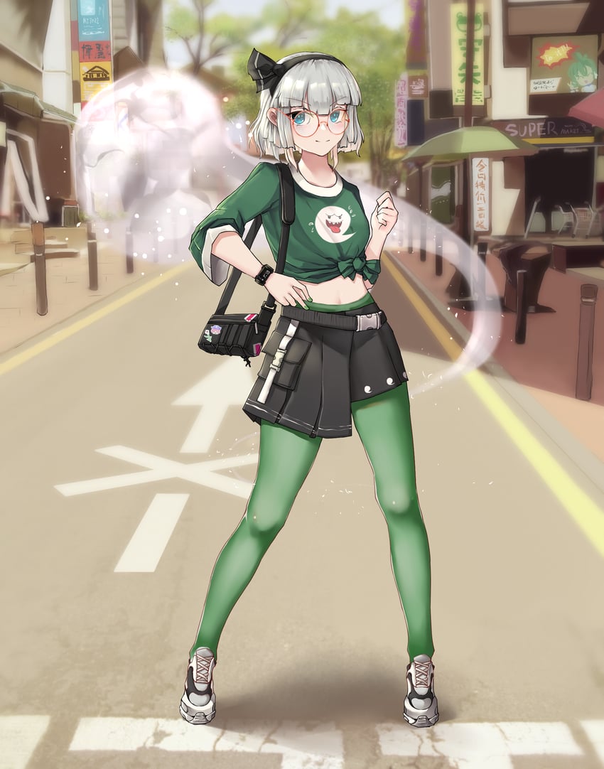konpaku youmu, saigyouji yuyuko, and boo (touhou and 1 more) drawn by hakurei_fling