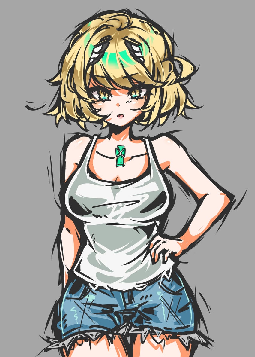 mythra (xenoblade chronicles and 1 more) drawn by regrets_(r8grets)