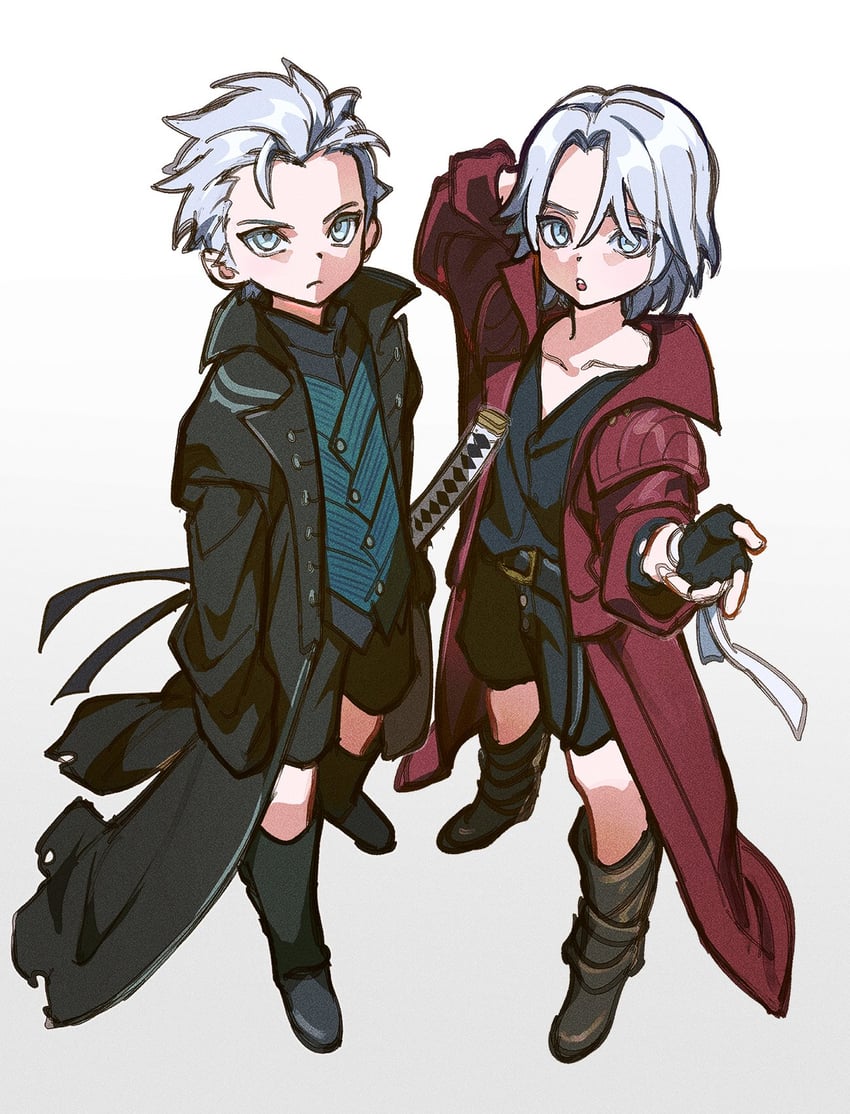 dante and vergil (devil may cry and 1 more) drawn by wuliu_heihuo