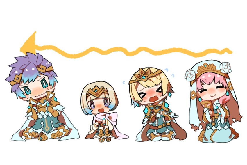 fjorm, gunnthra, ylgr, and hrid (fire emblem and 1 more) drawn by shunrai