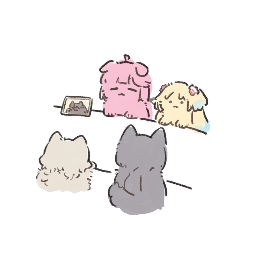fujishima megumi, osawa rurino, anyoji hime, ceras yanagida lilienfeld, and katsuragi izumi (love live! and 1 more) drawn by ao_kaeru
