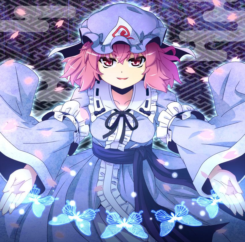 saigyouji yuyuko (touhou and 1 more) drawn by ryuu_(multitask)