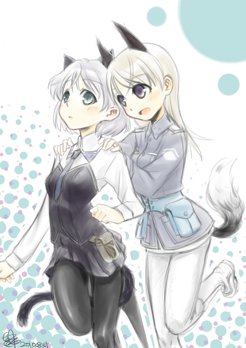 sanya v. litvyak and eila ilmatar juutilainen (world witches series and 1 more) drawn by hanzi(artist)