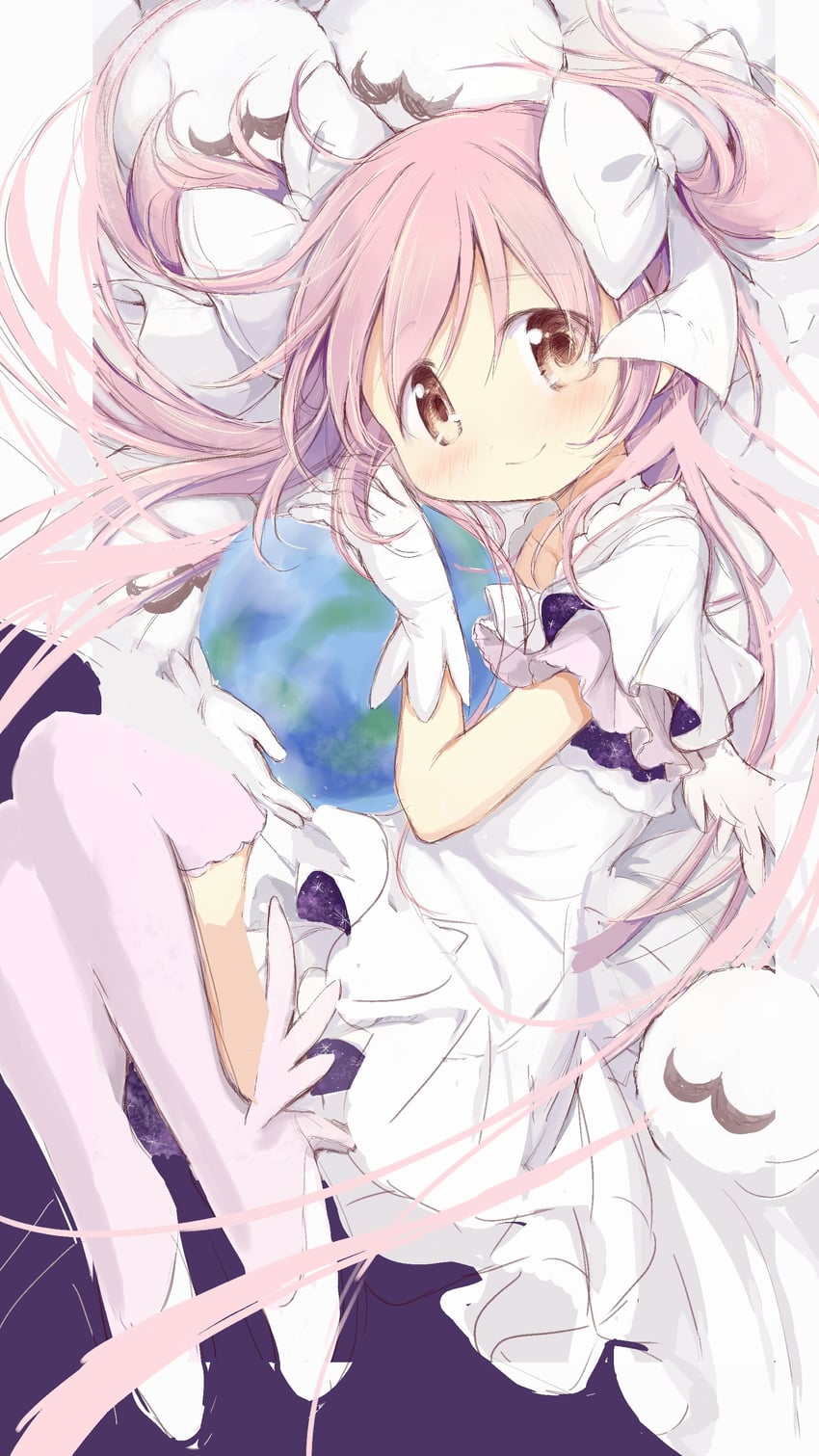 kaname madoka and ultimate madoka (mahou shoujo madoka magica) drawn by hitode