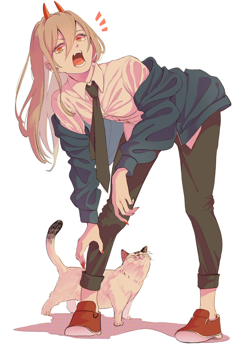 power and meowy (chainsaw man) drawn by ice_morinaka
