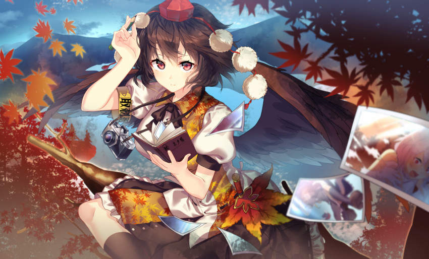 shameimaru aya and inubashiri momiji (touhou) drawn by u_u_zan
