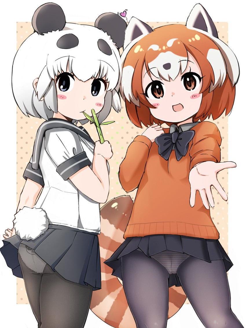 red panda and giant panda (kemono friends and 1 more) drawn by akatsuki_no_guuru