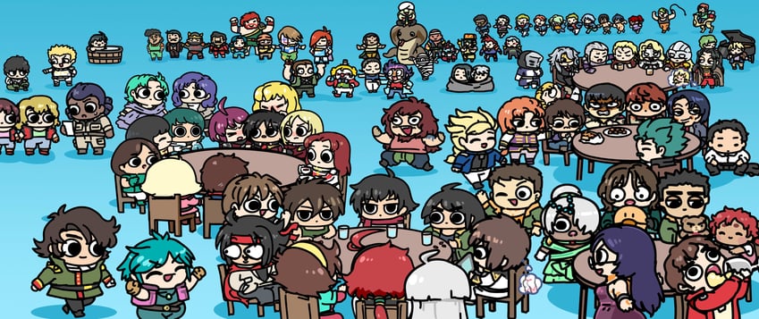 suletta mercury, miorine rembran, haro, char aznable, cagalli yula athha, and 57 more (gundam and 21 more) drawn by afei_(sfma3248)