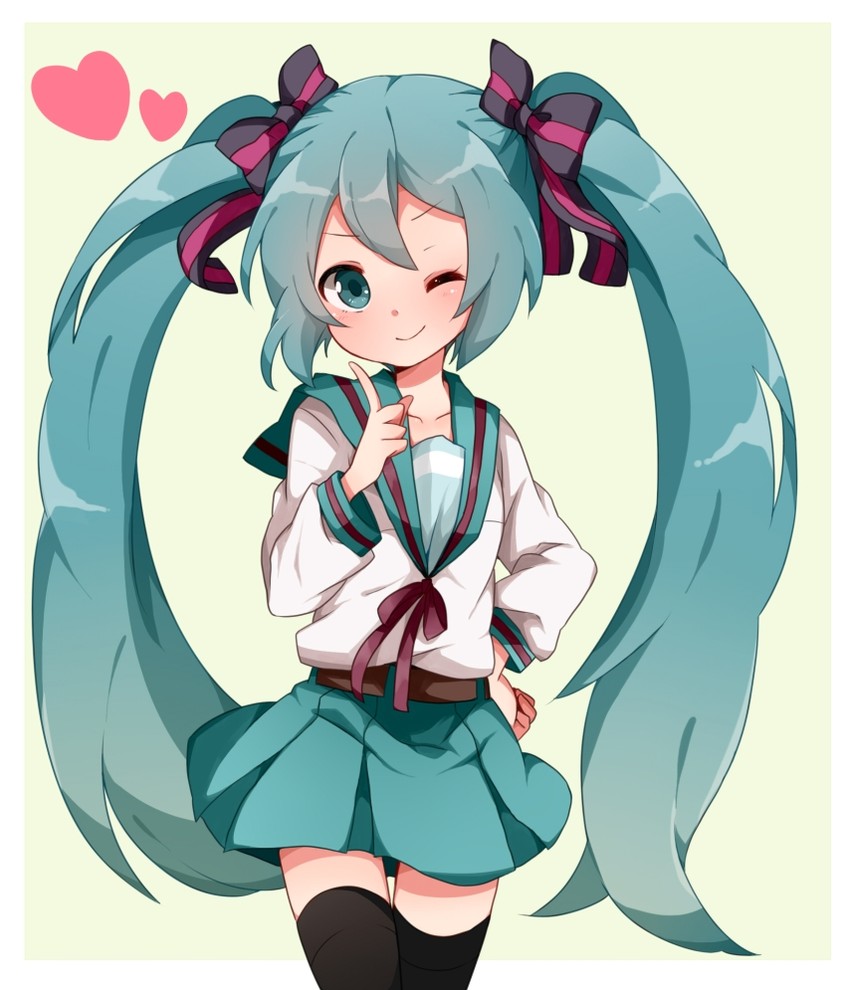hatsune miku (vocaloid and 1 more) drawn by ebo