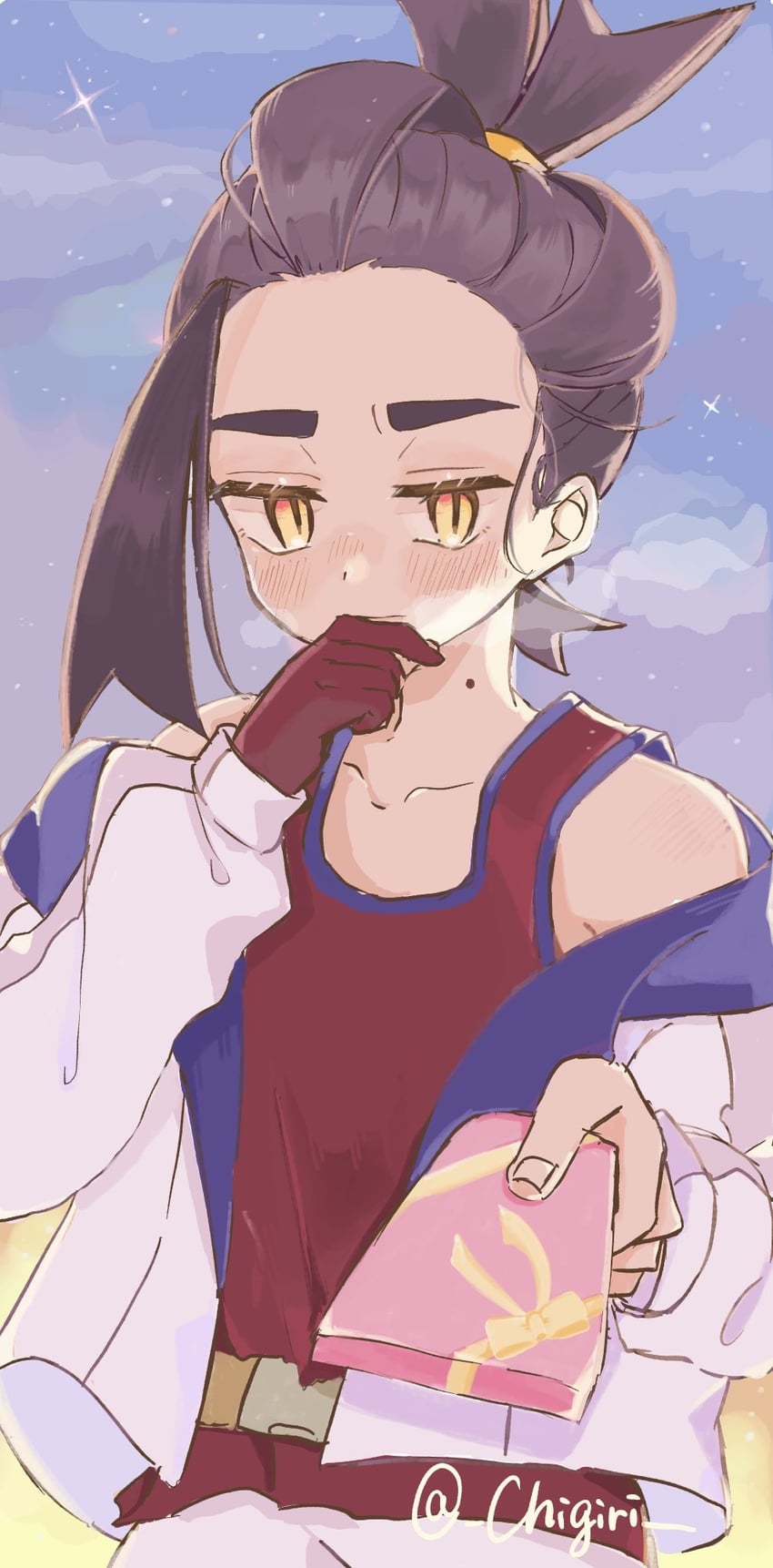 kieran (pokemon and 1 more) drawn by chigiri_(_chigiri_)
