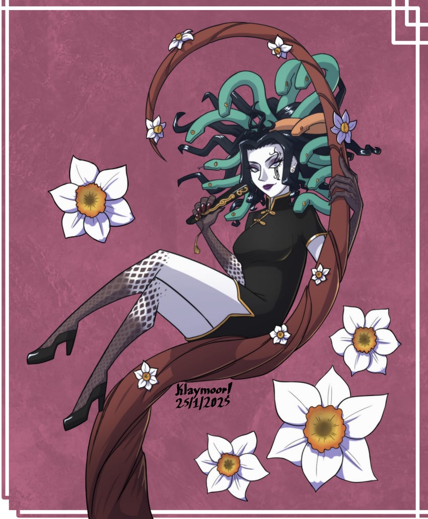 medusa (kid icarus and 1 more) drawn by klaymoor