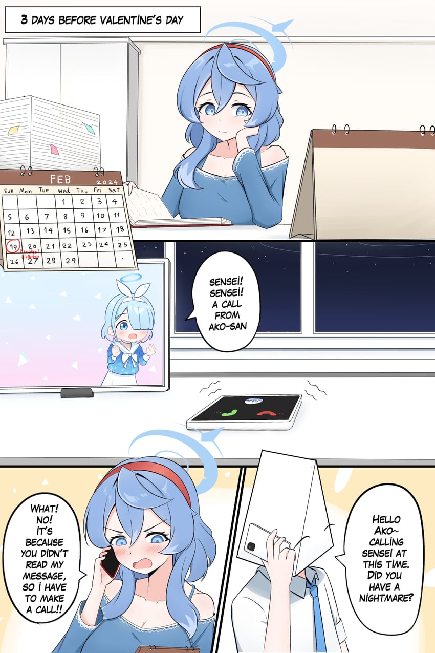 sensei, arona, and ako (blue archive) drawn by samliam_a5