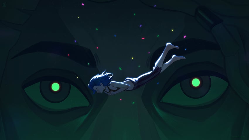 jinx, arcane jinx, ekko, and firelight ekko (league of legends and 1 more) drawn by 0homi
