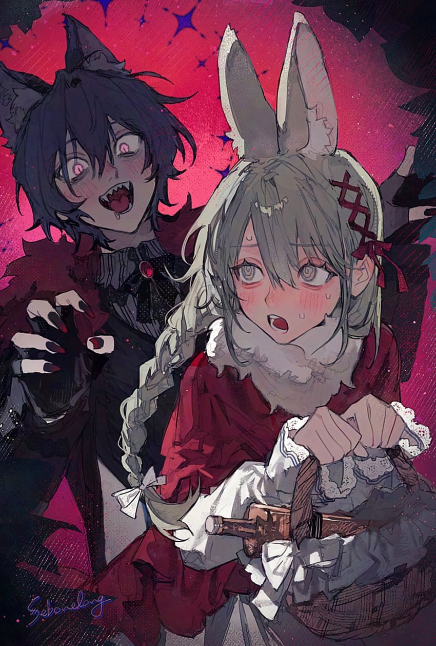 little red riding hood (original and 1 more) drawn by sebone_long