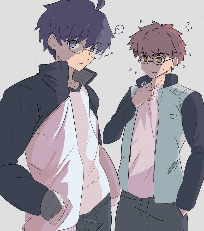 emiya shirou and tohno shiki (fate and 3 more) drawn by shokobr