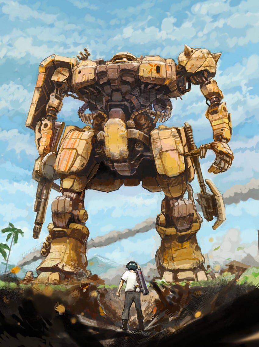 zaku ii and shiro amada (original and 2 more) drawn by tsuboi_hajime
