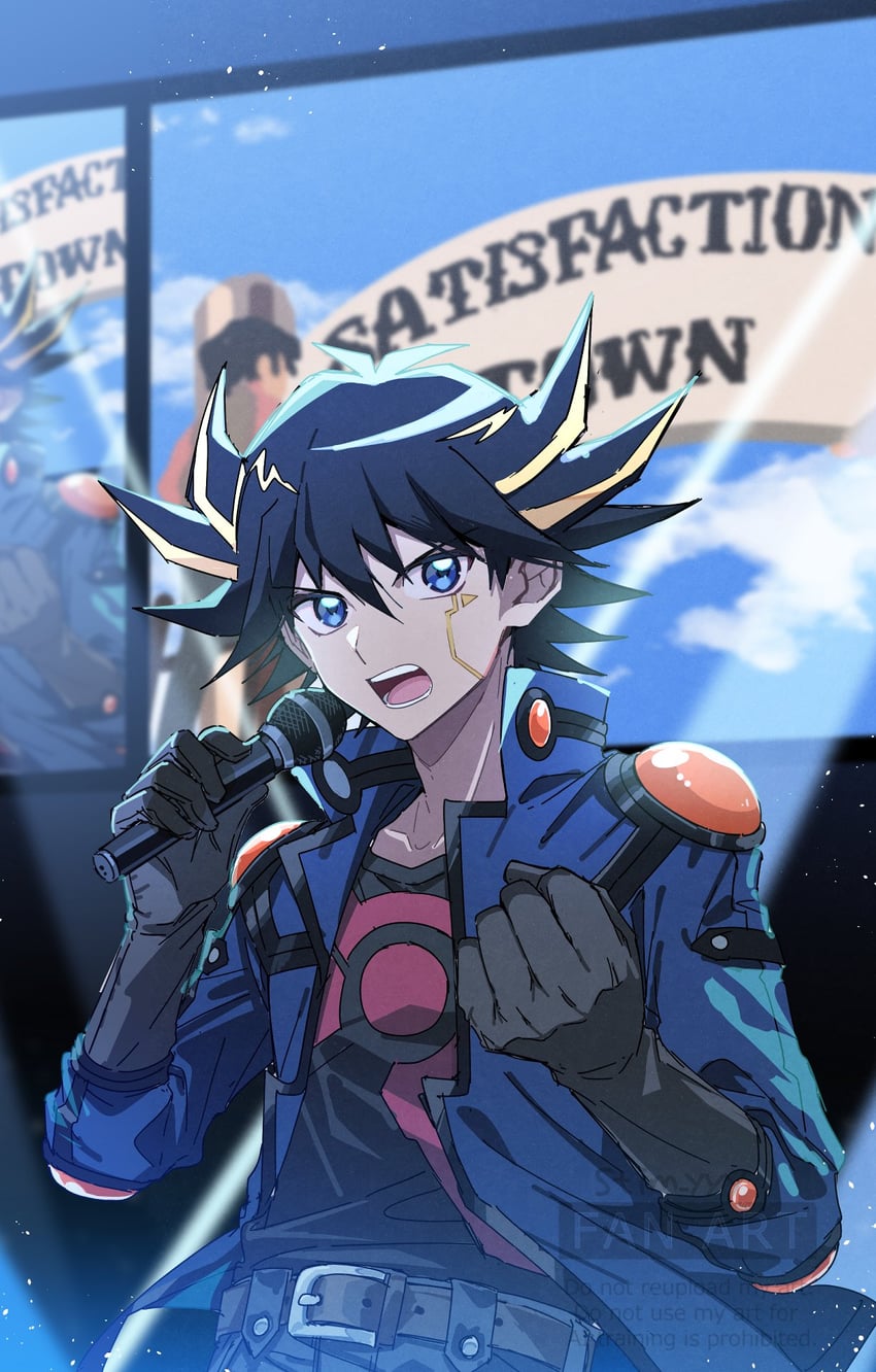 fudo yusei (yu-gi-oh! and 1 more) drawn by kuroda_(kuro_yyy)