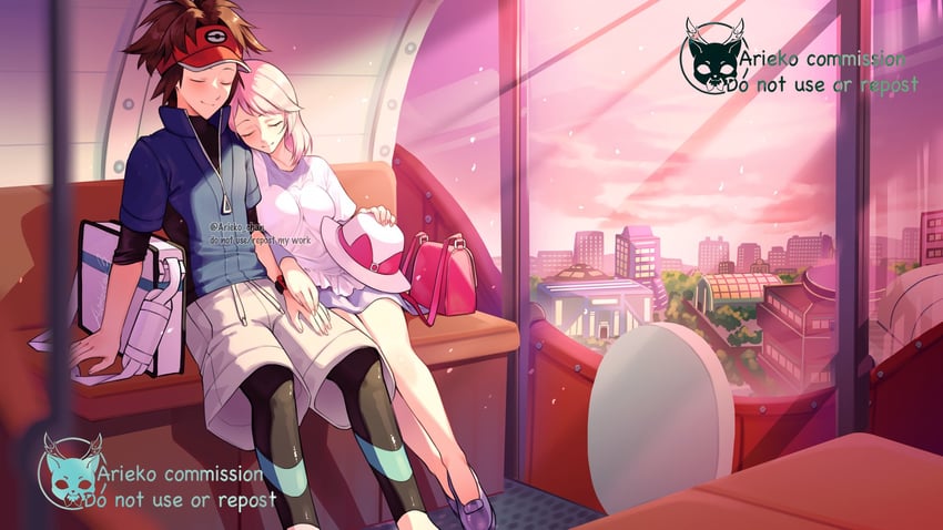 nate and yancy (pokemon and 1 more) drawn by ariekochan