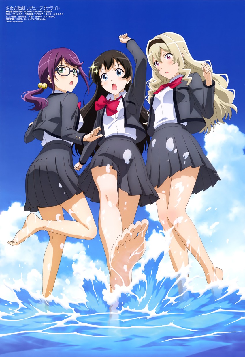 saijou claudine, hoshimi junna, and kagura hikari (megami magazine and 1 more) drawn by soramotokan