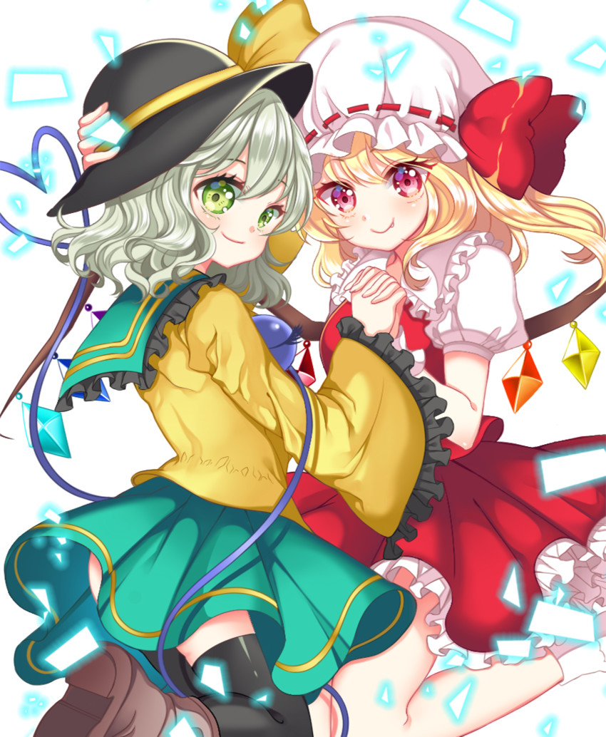 flandre scarlet and komeiji koishi (touhou) drawn by ie_(nyj1815)