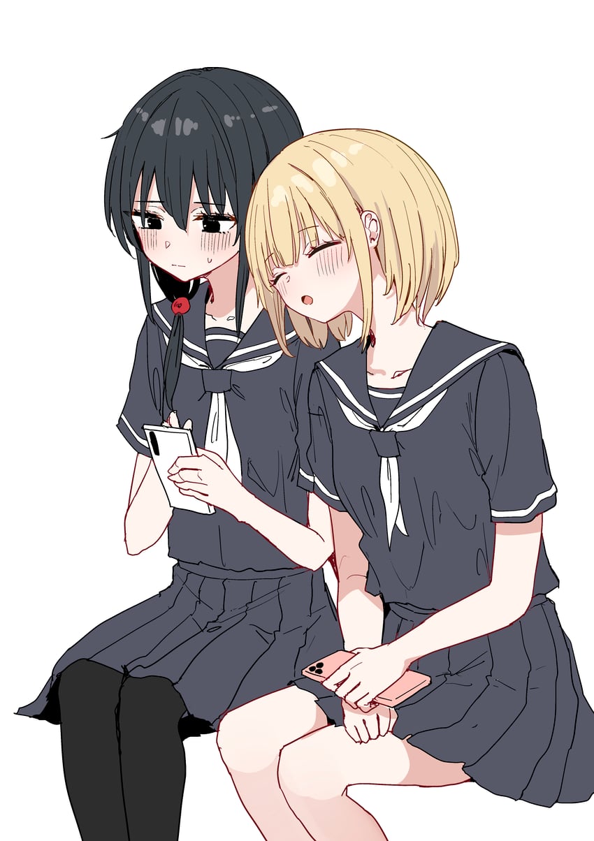 kamioka senri and ameno hitsuka (original) drawn by piripun